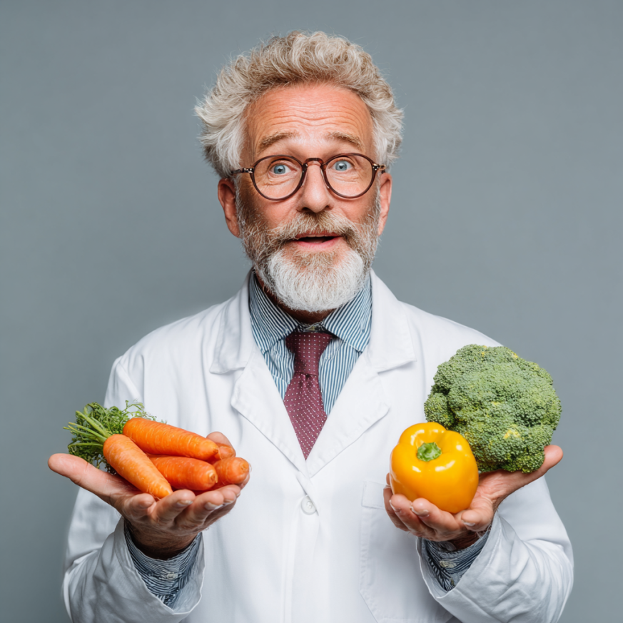 Nutritionist consulting with senior client